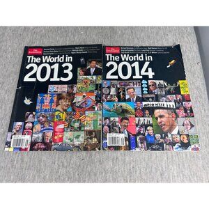 The Economist Magazine The World in 2014-, 2015 Lot of  2 Paperback